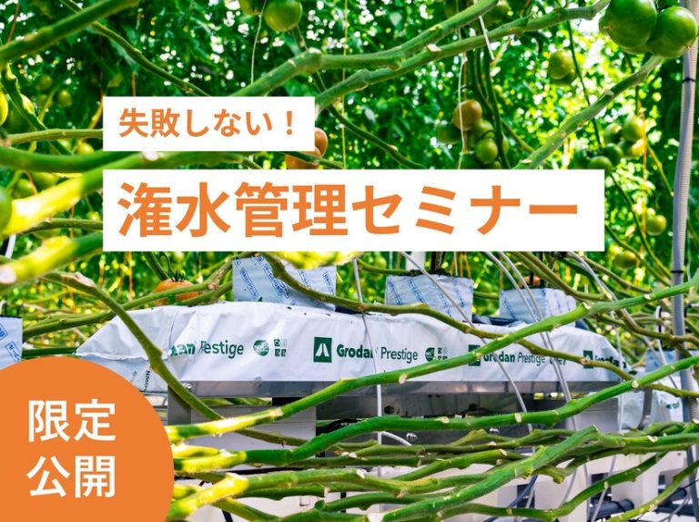 【失敗しない】潅水管理セミナー